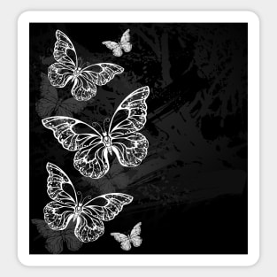 Border with Chalk Butterflies Sticker